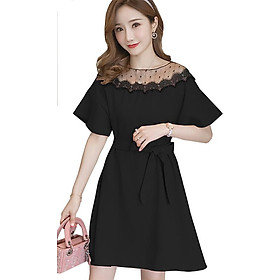Váy đầm quảng châu chất đẹp ren cổ