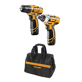 Bộ 2 máy khoan và vặn bulong pin tolsen 79028 12v