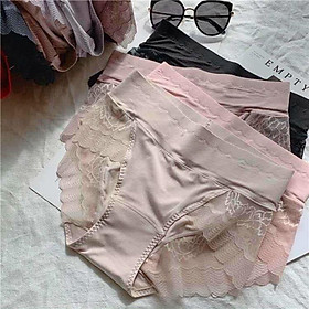 (sỉ)10 quần lót gen bụng cotton phối ren hoa cao cấp