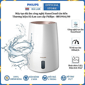 Máy tạo độ ẩm cao cấp Philips công nghệ NanoCloud HU3916/00 - Hàng Chính Hãng