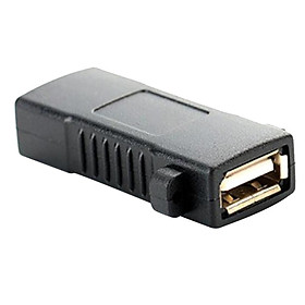 USB 2.0 Type A Female/Female Adapter Coupler Gender Changer-Black Connector