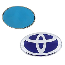 Logo biểu tượng vô lăng xe ô tô, xe hơi cao cấp dành cho xe ô tô Toyota, kích thước 68*48mm LGVL-TOD (Màu đen)