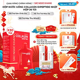 [NEW] Nước uống đẹp da Collagen Dipeptide Sắc Ngọc Khang tinh khiết nhập khẩu từ Nhật Bản, đạt chuẩn hàm lượng hấp thụ nhanh & vượt trội giúp trẻ hóa làn da - săn chắc và sáng mịn