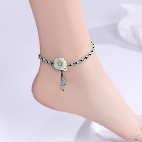 Lắc chân chuỗi hạt ngọc tụ nham phong cách cổ trang LC012