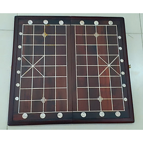 Bàn cờ tướng gỗ 2 lớp - Cỡ bàn 60cm x60cm - mầu đen -gỗ trắc