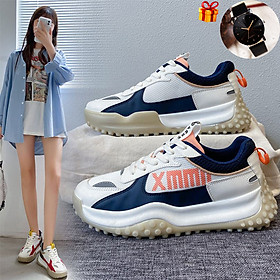 Giày thể thao nữ, giày sneaker nữ đế tăng chiều cao 3cm 2 màu thời trang