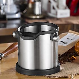 Stainless Steel Espresso Coffee Knock Box Dump Container Waste Bucket for Coffee Machine Removable Non-Slip Easy Cleaning for Kitchen