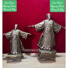 Mua Tượng Khổng Minh ( Gia Cát Lượng ) đón gió bằng đồng hun cao 45cm