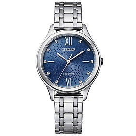 Đồng Hồ Nữ Citizen Dây Thép Không Gỉ EM0500-73L - Mặt Xanh