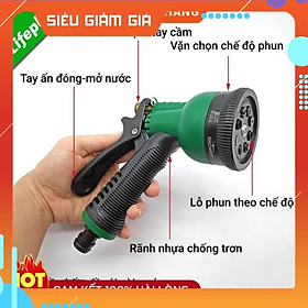 Vòi xịt nước tưới cây rửa xe 8 chế độ