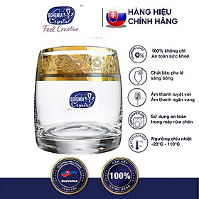 Mua Bộ 6 Ly uống rượu Whisky  Bia  Nước 250 ml mạ vàng 24k Tiệp Khắc