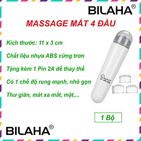 Bút massage mặt cầm tay 4 đầu giá sỉ bán buôn (có sẵn hàng) (Hàng Chính Hãng)