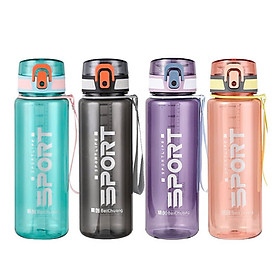 Bình Đựng Nước Thể Thao 650ML Chất Liệu Nhựa PP Nguyên Sinh An Toàn - Hàng Chính Hãng
