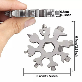 Mua Cờ Lê Đa Năng 18 Trong 1 Hình Bông Tuyết Và Cờ Lê - móc khóa cờ lê - tua vít da năng - vặn đai óc vít - bộ lục giác - đò mờ khóa đa năng - dụng cụ cầm tay