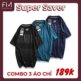 Combo siêu tiết kiệm 3 áo thun thể thao nam, chất thun lạnh co giãn tốt, thoáng mát thoải mái vận động - FORMEN SHOP - FMCB3TY002
