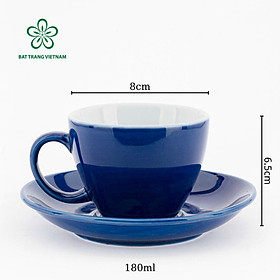 Mua Ly Cafe - Cốc Uống Trà- Bộ Ly Tách Cafe Bát Tràng 180ml - Vitaminceramics