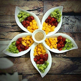 Mua Bộ đĩa thuyền Hoa (tặng kèm bát chấm)