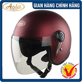 Mũ Bảo Hiểm 3/4 Có Kính - Asia MT-124K - Hàng Chính Hãng, Bảo Hành 1 năm