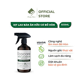 Xịt lau bàn ăn hữu cơ Bồ hòn tinh dầu Sả Chanh dung tích 500ml thương hiệu Ecocare
