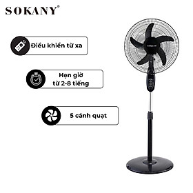 Mua Quạt Cây Đứng SOKANY SK-19009 Có Điều Khiển Từ Xa  Thời Gian Hẹn Giờ Từ 2-8 tiếng  Động Cơ Bền Bỉ  Quạt Êm Ái - HÀNG CHÍNH HÃNG