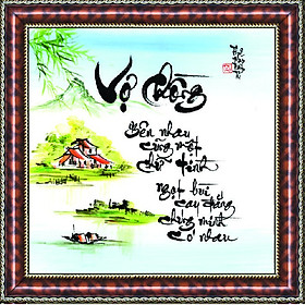 Tranh Thư Pháp Vợ Chồng Bên Nhau V51-27
