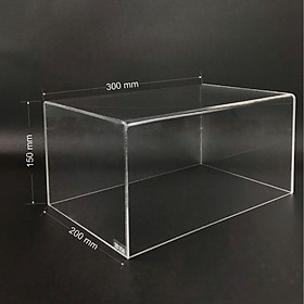 Hộp mica không nắp Enter TB106 300x200x150mm mica dày 3mm, Khay chia ngăn kéo hộc tủ, Khay nhựa đựng đồ dùng