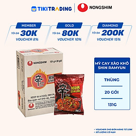 Thùng 20 gói mì xào khô Nongshim Shin Ramyun (135g x 20 Gói)