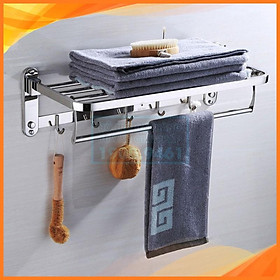 Mua GIÁ ĐỂ ĐỒ KẾT HỢP TREO KHĂN INOX 304 ĐA NĂNG KÈM 5 MÓC ÁO 9033