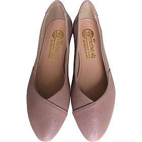 Giày búp bê Trường Hải màu hồng phấn da bò thật mềm mại đê cao su không trơn trượt  BB088 [HÌNH ẢNH THẬT ]