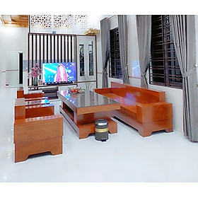 Mua Bộ bàn ghế phòng khách salon gỗ gõ đỏ 7 món mẫu hiện đại - Đồ Gỗ Mạnh Hùng