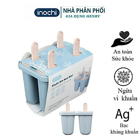 Mua Khuôn làm kem 4 ô kari nhựa nguyên sinh an toàn không mùi hàng chuẩn Nhật (Tặng kèm Sticker) - INOCHI