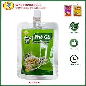 Nước cốt phở Gà mùi vị Hà Thành -Hàng xuất khẩu Nhật- Hoàn toàn kể từ nước cốt xương hầm,thơm sực ngon, chuẩn chỉnh vị, ko cần thiết nêm nếm- túi 100ml