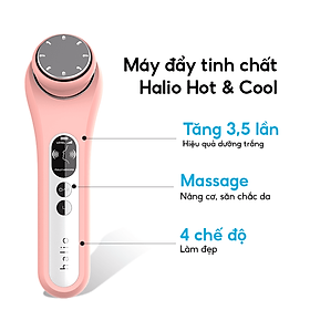 Máy Đẩy Tinh Chất Dưỡng Trắng Nóng Lạnh Halio Ion Hot & Cool Beauty Device - Màu Coral