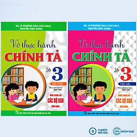 COMBO VỞ THỰC HÀNH CHÍNH TẢ LỚP 3 (BỘ 2 CUỐN) (DÙNG CHUNG CHO CÁC BỘ SGK HIỆN HÀNH) - HA
