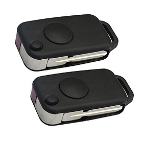 2 Pieces-1 Button Smart Flip Folding Remote Key Case Shell for