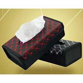 Mua Hộp da đựng giấy ăn trên xe hơi thêu chỉ viền nổi bật cao cấp