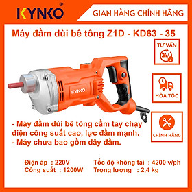 Máy đầm dùi - KD63 (Chưa gồm dây đầm) cầm tay chính hãng Kynko siêu bền giá tốt Z1D-KD63-35 #6632