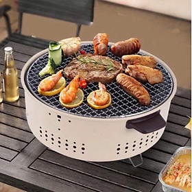 [KoSuyTu] Bếp Nướng Than Hoa Không Khói Tròn – Tiện Lợi, Gọn Gàng, Chuẩn Vị BBQ