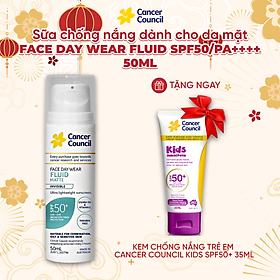 Sữa chống nắng cho da mặt mỏng nhẹ Cancer Council Fluid Matte SPF50+/PA++++ 50ml