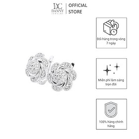 Bông Tai Nữ Bạc 925 Danny Jewelry Xi Bạch Kim Đính Đá CZ NI4GZ011