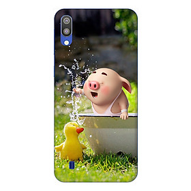 Ốp lưng dành cho điện thoại Samsung Galaxy M10 hình Heo Con Tắm Hồ - Hàng chính hãng