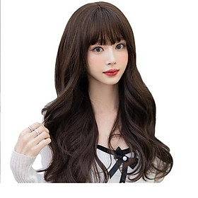 Tóc giả nữ cao cấp , Tóc giả nữ nguyên đầu chất liệu tơ mềm mượt tóc thật + tặng kèm lưới ONLINE_SHOPPING_1102