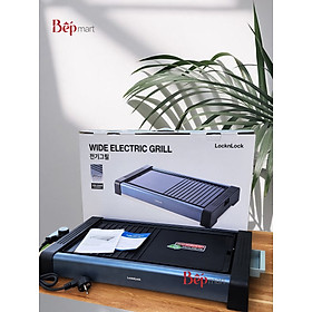 Mua Bếp nướng điện LocknLock Wide Electric Grill EJG236BLK  chống dính  5 cấp độ nhiệt - Hàng chính hãng