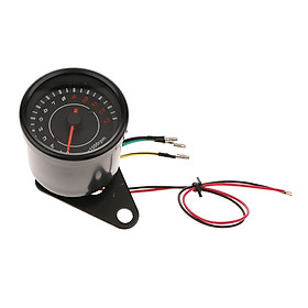 Motorbike LED Backlight Dual Odometer Speedometer Tachometer Gauge W/Bracket