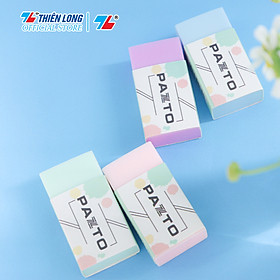 Gôm tẩy bút chì không mùi Pastel Pazto Thiên Long E-010 - Màu ngẫu nhiên - combo 10