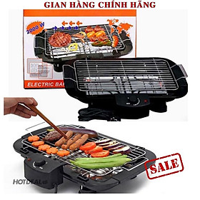 Bếp Nướng Điện Cao Cấp Electric Barbecue Grill HBK 2000W Không Khói, Tặng 1 Khăn Lau Cao Cấp - Bếp Nướng Đa Năng