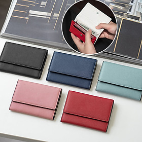 VÍ MINI ĐỰNG THẺ NỮ Bóp Nhỏ Gọn Cardholder KATE Da Saffiano Nhập Khẩu Cao Cấp Chống Thấm Nước Chuẩn Leonardo DOLANTO