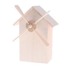 Plain Wood Windmill Money Boxes Wooden Piggy Bank Money Saving Box Kids DIY