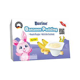 Pudding Ăn Dặm Burine Vị Chuối Nhập Khẩu Đức Dành Cho Trẻ Từ 6 Tháng Tuổi - Cung Cấp Vitamin, Dưỡng Chất Bổ Sung Năng Lượng, Hỗ Trợ Tăng Cân