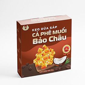 Combo 4 Hộp Kẹo Dừa Sáp Vị Cà Phê Muối Bảo Châu 50g